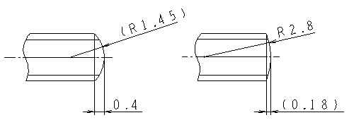 M2 の丸先形状比較